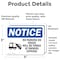 Signmission No Parking On Grass Will Be Sign, Vinyl Decal, 5in W x 3.5in L, 2PK OS-2PACK-NS-D-35-L-14722 - alternate 2